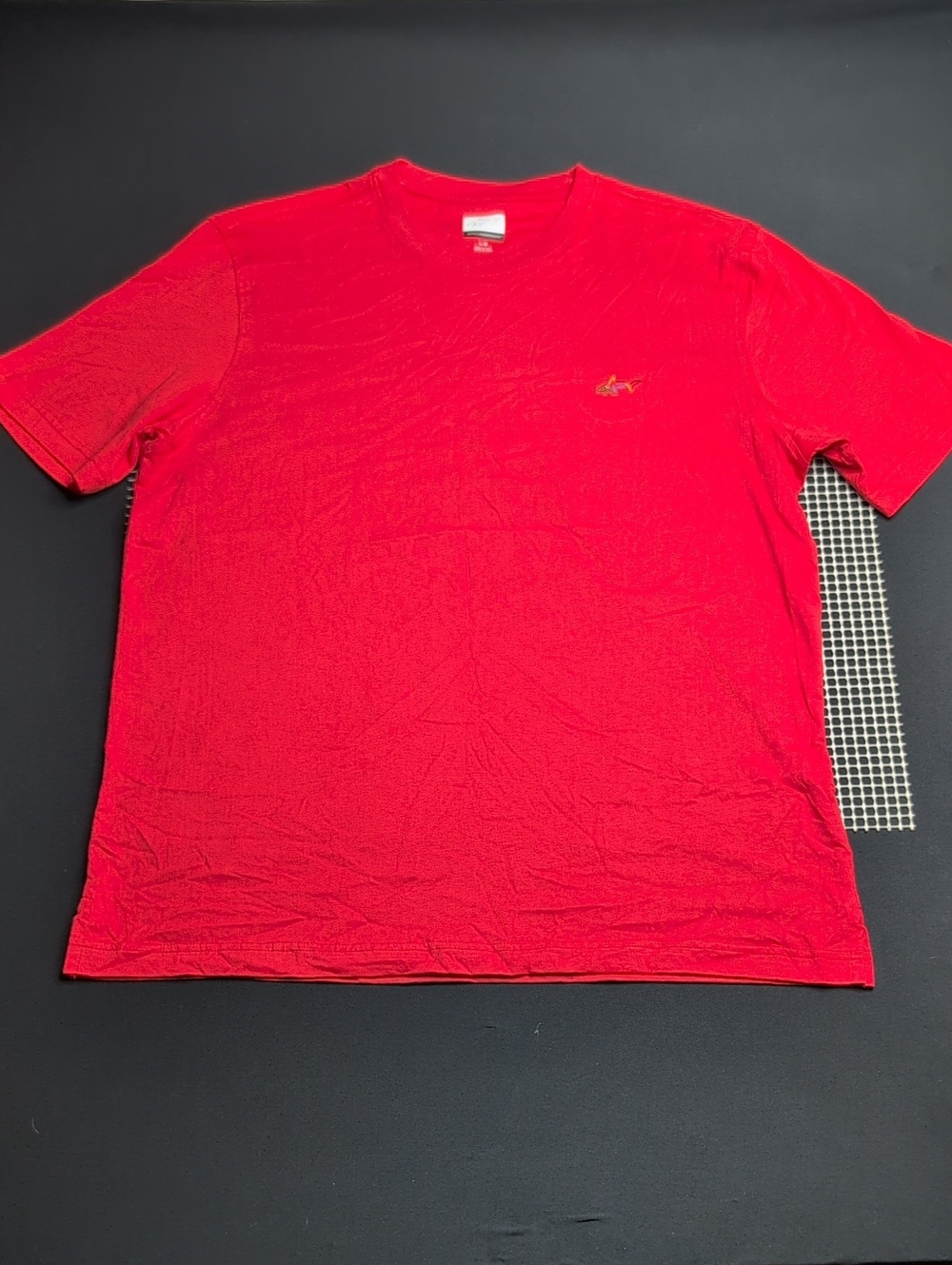 Greg Norman Collection Red Short Sleeve Crew Tee with Logo